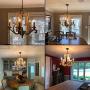 Farmhouse Wood Chandelier Candle Holder 5-Light Distressed White Wooden Chandelier French Country Rustic Chandelier Pendant Lighting with Adjustable Chain by Oaks Decor