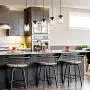 Kitchen Island Lighting,5-Lights Farmhouse Chandeliers for Dining Rooms,Mason Jar Lights Pendant Lighting for Kitchen Island