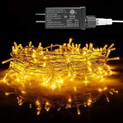 33Ft 100 Led Indoor String Light, Warm White Christmas String Light Plug in, 8 Mode Fairy String Light Low Voltage 30V