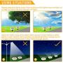 Solar Lights for Outdoor Garden, Garden Deck Solar Disk Lights Waterproof, Solar Garden Ground Lights Outdoor Walkway Deck for Yard Driveway IP65 Waterproof, 6000K Cold White Solar Landscape Light (4)