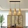 WENMIN Retro Vintage Industrial Chandelier Creative Trumpet Bamboo Height Adjustable Pendant Light Art Dining Room Lamp Suspension Personality Studies Living Lighting Ceiling