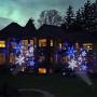 Solar Powered LED Laser Projector Moving Snowflake Disco Light Waterproof Christmas Stage Lights Outdoor Garden Landscape Lamp for Patio, Garden, Halloween, Xmas, Holiday, Wedding, Party