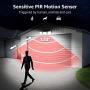 LE Solar Lights Outdoor, Motion Sensor Security Lights, 3 Adjustable Head 70 LED 270° Wide Angle, Waterproof Wireless Wall Lights for Porch Yard Garage Pathway and More