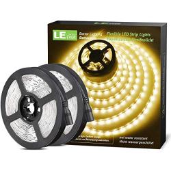 Lighting EVER 32.8ft LED Strip Light, Warm White 2700K, Plug and Play, Bright 1800lm LED Tape Light for Kitchen, Living Room, Stairs and More, 12V Power Supply and Dimmer Switch Included