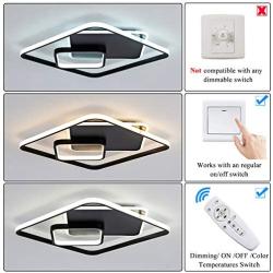 Remote Control Dimmable Ceiling Lighting, Flush Mount 70W LED Dimmable Color Changeable Ceiling Lighting Fixture for Living Room, Bedroom, Dining Room