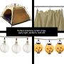 Coideal 100 Pack Stainless Steel Curtain Clip String Party Lights Hanger Wire Holder for Home Decoration, Photos, Art Craft Display and Outdoor Activities Supplies (Black)