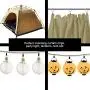 Coideal 100 Pack Stainless Steel Curtain Clip String Party Lights Hanger Wire Holder for Home Decoration, Photos, Art Craft Display and Outdoor Activities Supplies (Black)