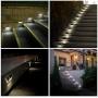 Solar Step Lights, iThird LED Solar Powered Deck Lights Outdoor 12 Pack Daylight Stainless Steel Decoration for Stair Fence Path Auto ON/Off Weatherproof Upgrade