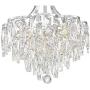 Villette Chrome Pendant Chandelier 15 3/4'' Wide Modern Crystal Cascade LED 5-Light Fixture for Dining Room House Foyer Kitchen Island Entryway Bedroom Living Room - Vienna Full Spectrum