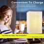 DLLT Modern USB Table Lamp with Dual Charging Ports, Bedside Desk Lamp, Square Grey Fabric Shade Nightstand Light with Metal Base for Bedroom/Study Room/Living Room E26 Bulb Included(Pack of 2)