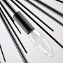 Sputnik Chandelier Ceiling Lighting 7 Lights Pendant Lamp Fixture with Black Metal Finish for Dining Room,Bedroom,Kitchen (Black)