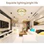 Modern Crystal Chandelier, Raindrop Pendant Lighting Fixtures, Flush Mount LED Ceiling Light, Hanging Lamp for Living Room, Bedroom, Dining Room