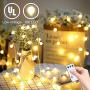 Globe String Lights 59ft 100 Led with Remote Timer,Indoor String Lights for Bedroom Wall Patio Party Home Wedding, Extendable Outdoor Garden Yard Valentines Day Decorative.
