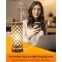 Touch Lamp Control Crystal Table Lamp 3-Way Dimmable Bedside Nightstand Desk Lamps with Dual USB Charging Ports,Small Decorative Lampshade Night Light for Bedroom Living Room, Bulb Included
