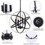 Farmhouse Pendant Light Fixture 4 Light,Globe Foyer Chandelier,Industrial Metal Pendant Lights Island Kitchen Dining Room