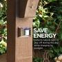 Home Zone Security Solar Wall Lights - Outdoor Solar Fence Post and Step Lights, Weatherproof with No Wiring Required, Stainless Steel (4-Pack)