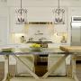 LOG BARN Farmhouse Chandelier, 5-Light Wood Chandelier for Kitchen Island, Dining Room, Weathered White Wood, 16.5’’W x 19’’H