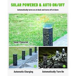 MOON-DE-AGE Garden Solar Lights, Outdoor Solar Powered Sidewalk Lights, Solar Pathway Lights for Lawn Decor Yard Patio Decorations - 4000K White Light Auto ON/Off IP65 Waterproof