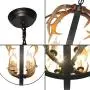 Unitop Farmhouse Chandelier-4 Light D18'' Vintage Antler Globe Rustic Chandelier-Pendant Lighting for Kitchen Island Bedroom Dining Room Coffer Bar 3002C-4