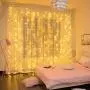 Window Curtain String Light Wedding Party Home Garden Bedroom Backdrop Outdoor Indoor Wall Super Cute Decoration, Warm White Window Curtain String Light Wedding Party Home Garden Bedroom Backdrop Outdoor Indoor Wall Super Cute Decoration, Warm White