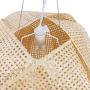 Handmade Bamboo Wicker Chandelier, E27 Retro Ceiling Hanging Pendants Light Fixture for Dining Room/Restaurant/Hotel/Teahouse