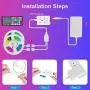 Music Sync LED Strip Light -Wixann 40FT RGB Color Changing Dimmable LED Strip Lights Kits with 44 Key RF Remote, SMD 5050 12V Flexible Led Tape Lights for Bedroom,Living Room,Kitchen TV or Party