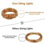 Moon Strike 2-Pack Solar Christmas Lights (Ultra-Bright More Durable), Total 240LED Solar Lights Outdoor String with 8 Modes, Waterproof Copper Wire Fairy Lights for Garden Patio Party(Warm White)