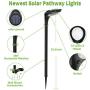 Outdoor Solar Pathway Lights Landscape Path Light with 2 Modes [Cool White & Warm White] Waterproof LED Spot Lighting Solar Powered Ground Lights for Garden Driveway Lawn Decorations,4 Pack