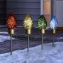 EAMBEITE 4PK Christmas Bulb Pathway Lights with 40 LED Bulbs Decoration for Holiday Christmas Stake Lights on Outdoor Patio Yards Driveways Pathways