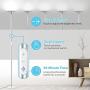 TROND LED Torchiere Floor Lamp, Modern Sky Tall Dimmable Lamp 30W, 5500K Natural Daylight, Max. 5000lm, 71-Inch, 30-Min Timer, Standing Pole Uplight for Living Room Bedroom Office, Silver