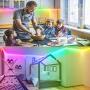 DreamColor 50Ft LED Strip Lights RGBIC, 450pcs Multicolor Chasing Flexible Color Changing Music Sync Lights with 44 Key Remote for Bedroom-Rainbow LED Strip Lights(3 X 16.4ft)