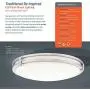 Lithonia Lighting FMSATL 16 20830 BZA M4 LED Saturn Flushmount Ceiling Light Fixture for Kitchen | Hallway | Bedroom, Dimmable, 3000K, Antique Bronze