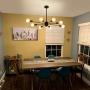Mid Century 8-Lights Chandelier，Black Ceiling Light Fixture，Ceiling Lighting for Kitchen Dining Room Bedroom Living Room Kitchen Farmhouse