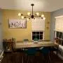 Mid Century 8-Lights Chandelier，Black Ceiling Light Fixture，Ceiling Lighting for Kitchen Dining Room Bedroom Living Room Kitchen Farmhouse