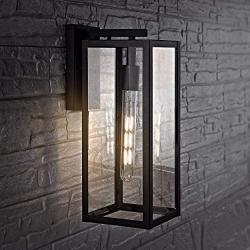 Safavieh PLT4007A Lighting Welson Black Wall (LED Bulb Included) Outdoor Lantern