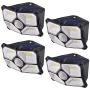 ENGREPO Solar Lights Outdoor, 40 LED Motion Sensor Security Lights IP65 Waterproof for Yard, Garage, Garden, Patio, Deck. Black.(4 per Pack)