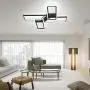 FangYanMei Modern Ceiling lamp,dimmable 108W Modern LED Chandelier Flush Mount,4 Squares Acrylic Ceiling Lamp Fixture for Bedroom Dining Study Room,Black FangYanMei Modern Ceiling lamp,dimmable 108W Modern LED Chandelier Flush Mount,4 Squares Acrylic Ceiling Lamp Fixture for Bedroom Dining Study Room,Black