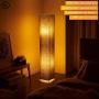 Cantonape Alexa and WiFi Controlled Floor Lamp, Soft Light Minimalist Floor Lamp Brown Fabric Shade with 2 RGB Color LED Smart Bulbs