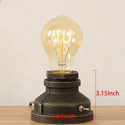INJUICY Vintage Table Lamps, Steampunk Desk Lamp Base with Switch for Bedside, Bedroom Living, Dining Room, Cafe Bar, Hallway Decor(Without Bulbs)