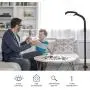 Verilux SmartLight Full Spectrum LED Modern Floor Lamp with Adjustable Brightness, Flexible Gooseneck and Easy Controls - Reduces Eye Strain and Fatigue - Ideal for Reading, Artists, Craft (Black)