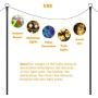 SURNIE String Light Poles for Outdoors (2 x 9 ft) Stainless Steel Connection Pole Patio Lights Halloween LED Hanging Solar Bulbs House Garden Wedding Cafe Party…