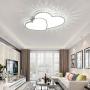 Gdrasuya10 Heart Shape Crystal Ceiling Light Fixture Chandelier 110 24W Modern Ceiling Lamp for Living Room Bedroom Restaurant - Cool White Light