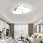 Gdrasuya10 Heart Shape Crystal Ceiling Light Fixture Chandelier 110 24W Modern Ceiling Lamp for Living Room Bedroom Restaurant - Cool White Light