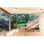 Brightech Ambience Pro Teardrop String Lights - Weatherproof LED Outdoor String Lights - Hanging Dimmable 1W LED Bulbs with Unique Teardrop Bulbs - 26 Ft Commercial Grade Patio Backyard Gazebo
