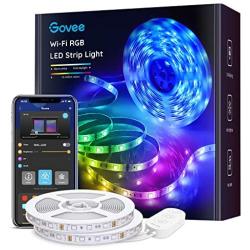 Govee 32.8ft LED Strip Lights Works with Alexa Google Home, Wireless Smart App Control RGB Light Strip Kits Music Sync for Room TV Kitchen&n