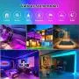 JMEXSUSS WiFi LED Strip Lights, 16.4ft Music Sync LED Light Strip, RGB 5050 Color Changing Rope Lights Compatible with Alexa, Google Home, Phone App, Remote Control Flexible Tape Lights for Bedroom