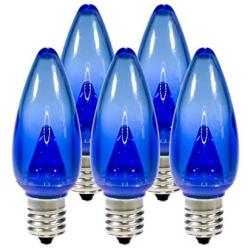 Holiday Lighting Outlet Smooth C9 Christmas Lights | Blue LED Light Bulbs Holiday Decoration | Warm Christmas Decor for Indoor & Outdoor Use | 3 SMD LEDs in Each Light Bulb | Set of 25