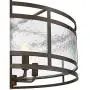 Edinger Oil Rubbed Bronze Round Pendant Chandelier 20'' Wide Rustic Industrial Clear Waterglass 4-Light Fixture for Dining Room House Foyer Kitchen Island Entryway Bedroom Living Room - Regency Hill