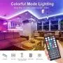 Music Sync LED Strip Light -Wixann 40FT RGB Color Changing Dimmable LED Strip Lights Kits with 44 Key RF Remote, SMD 5050 12V Flexible Led Tape Lights for Bedroom,Living Room,Kitchen TV or Party