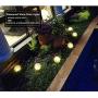 Dailyacc Garden Solar Ball Lights Globe Cracked Glass Outdoor Lamp Waterproof Warm White Led for Outdoor Pathway Walkway Patio Yard Lawn